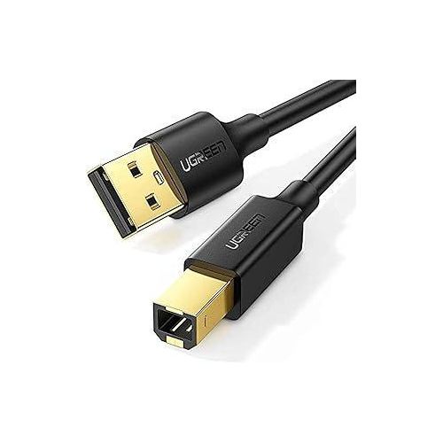 u green USB 2.0 Printer Cable - A-Male to B-Male Cord USB A to B Cable High-Speed Scanner Cord Compatible with All printers - 3 Meters (10351)