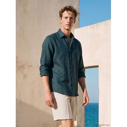 Regular Fit %100 Linen Men's Shirt