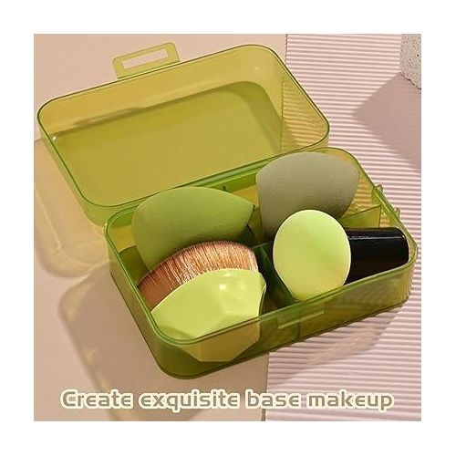 1 Pieces Foundation Brushes,3 Pieces Set of Makeup Sponges Foundation Beauty