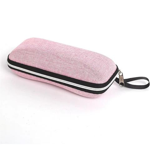 Hard Eyeglass Case with Zipper & Carrying Strap - Protective Travel Case for Sunglasses and Eyeglasses