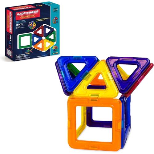 Creator Designer Magnetic Building Blocks Set 14 Pieces Educational Magnetic Tiles for STEM