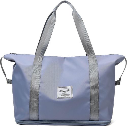 Women's Handbag Travel Sports Bag Fitness Yoga Work School Weekend Outdoor Expandable Large Shoulder Bag, blue, Large,