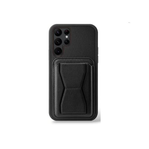 Galaxy S22 Ultra Case with Card Holder and Stand - Premium Shockproof PU Leather Cover, Slim Anti-Scratch Protective Case for Galaxy S22 Ultra (Black)