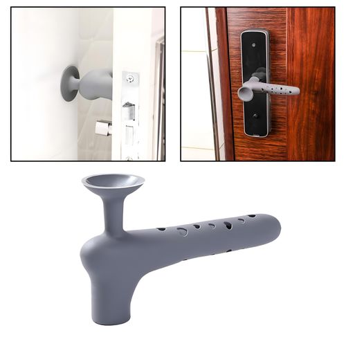 Silicone Door Stopper - Flexible L-Shaped Wall Protector Bumper for Door Knobs and Cabinet Handles Prevents Wall Damage and Noise Durable Rubber Material Easy Clean Ideal for Homes Offices and K