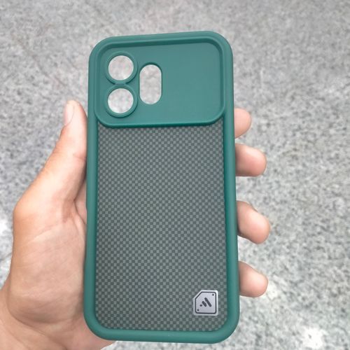 Premium Protective Case for Honor 600 5G- Modern Carbon Fiber Design with Camera Protection green