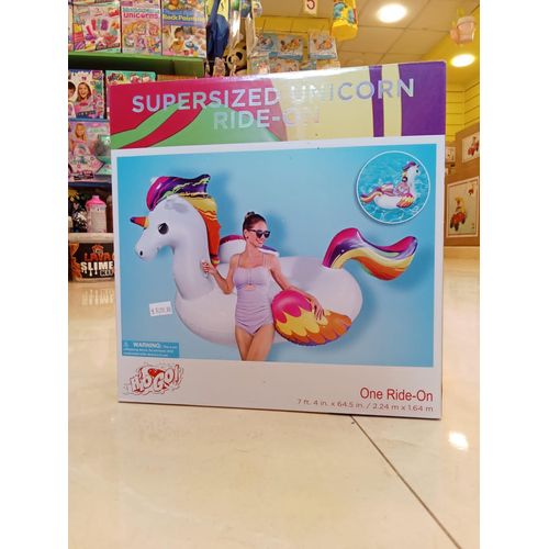 Enchanting Unicorn Pool Float 41113 for Kids - Giant Inflatable Water Ride-On Toy for Summer Fun, Beach & Lake - Durable PVC for Safety & Comfort