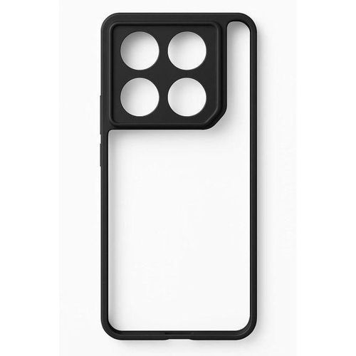 Protective case for Infinix GT 20 Pro, ultra-clear, non-yellowing, military-grade protection, shockproof protective cover with camera protection for Infinix GT20 Pro (black frame) (black)