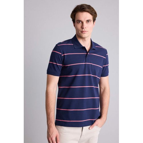 Cotton Regular Fit Striped Short Sleeve Polo T-Shirt