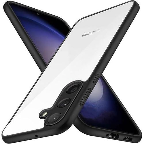 Shockproof Hard PC Back Cover With Soft TPU Frame Anti-Yellowing Protective Case Compatible With Samsung Galaxy A06(Clear)