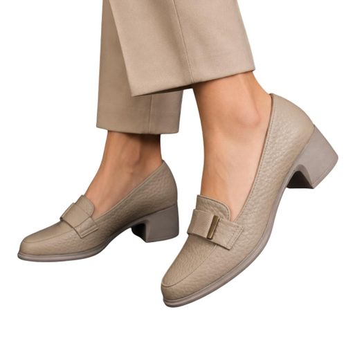 Italian Louver Elite Comfort – 3 cm heel-coffee LATTE