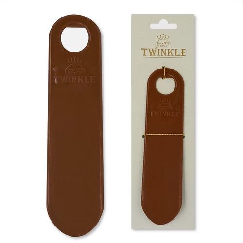 Shoehorn Durable Plastic - Brown- Easy Shoe Lifter & Heel Protector