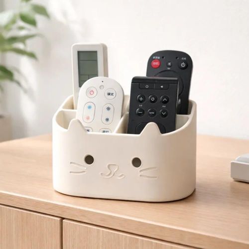 Cat Remote Control Organizer – Multi-Slot 3D Printed PLA