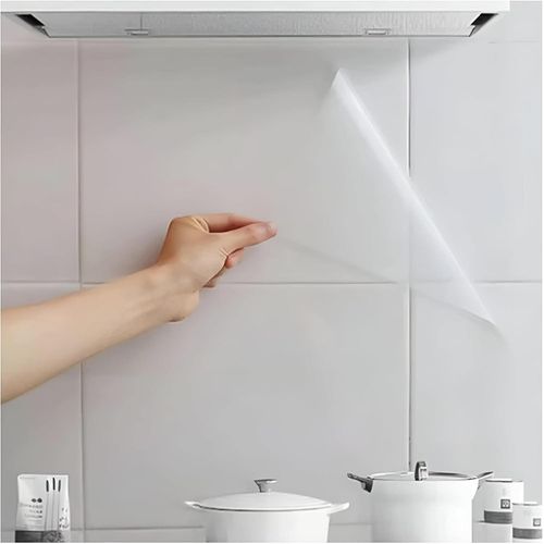Kitchen Wall Protector - Enjoy Effective Protection for Your Kitchen Walls with Self Adhesive Transparent Wall Protector, Heat Resistant and Waterproof, Perfect for Home Cabinets 3m*60cm.