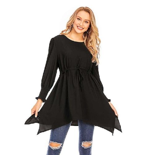 Chiffon blouse with black lining