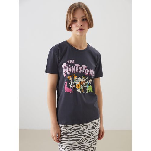 Crew Neck The Flintstones Printed Women's T-Shirt