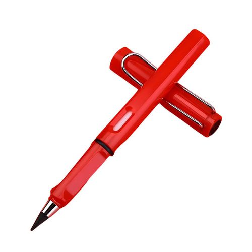 Unlimited Eternal Pencil, No Ink Fantasy Inkless Pencil with White Eraser, Reusable and Long-Lasting Writing Pencil for Drawing, Sketching, School and Creative Projects, Red
