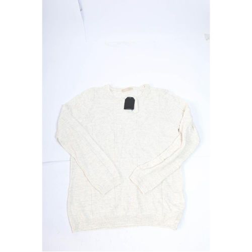 LC Waikiki Crew Neck Self Patterned Long Sleeve Women's Tricot Sweater - Oatmeal Melange M