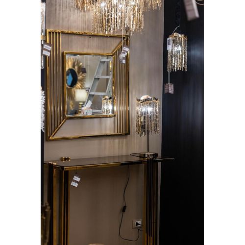 Rectangular Mirror with Square PVD Frame - Glossy Finish