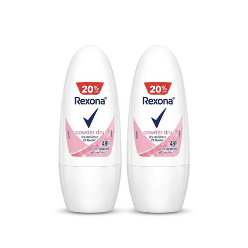 Powder Dry Roll-On Anti-Perspirant 48H Protection - 2 Pieces20ml