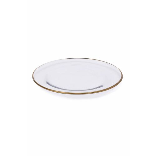 Glass Plate with Gold Rim 30 cm