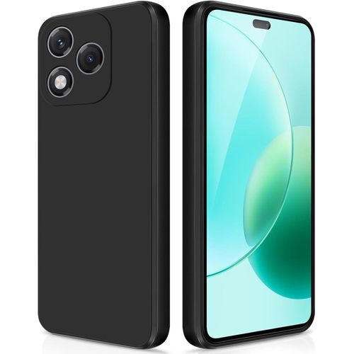 Cover for Honor 400 Lite 5G Silicone Case, Shockproof Slim TPU Silicone Case with Fibre Inner Layer and Camera Protection, Black