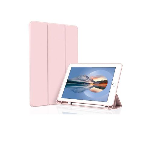 IPad 7th/8th Gen Case With Pencil Holder,iPad 10.2 Inch Lightweight Smart Cover Soft TPU Back,Auto Sleep/Wake For 10.2 New IPad 8th Generation 2020 Case IPad 7th Generation 2019 Case -Pink