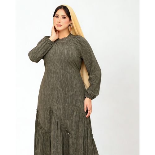 Casual Turkish crepe double-layered abaya + belt