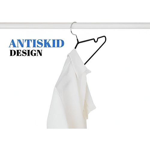 Metal Clothes Hangers - Reliable Set of 10 Non Slip Stainless Steel Hangers Perfect for Organizing Your Wardrobe with Shirts, Pants, Dress and Space Saving