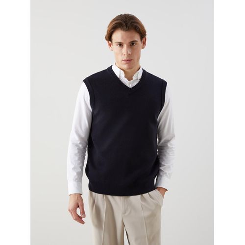 Standard Fit V Neck Men's Knitwear Sweater Vest