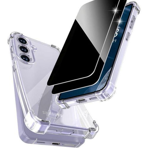 Transparent soft silicone protective case with a military-style shockproof design for Samsung Galaxy S24 with camera protection.