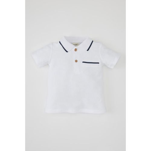 Baby Boy Regular Fit Short Sleeve Polo T-Shirt - White