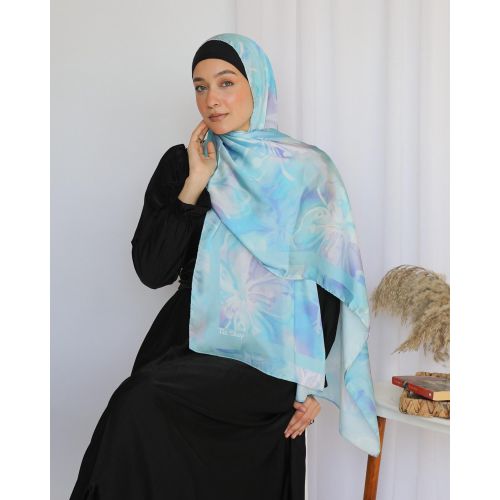 Tuscany Mist - Satin - Free Size - Multicolour - Turquoise