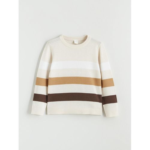 Crew Neck Striped Boys Knitwear Sweater