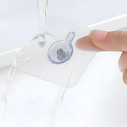 Adhesive Wall Hooks - Heavy-Duty No-Drill Fixings for Hanging Frames, Shelves, and Decor Items – Damage-Free, Easy Mounting for Walls & Doors (Pack (10 Pieces))