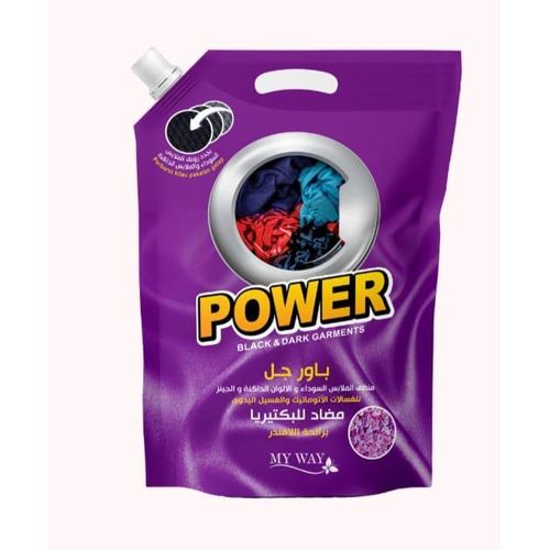 Powerpouch Liquid Gel for Automatic Washing Machines and Semi-Automatic Washing Machines for Dark Clothes and Denim 950 ml Lavender Scent