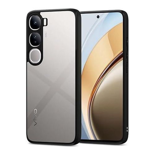 Case For Vivo Y21d 4G / Y31 5G, Crystal Clear Non-Yellowing, Military Grade Protection, Shockproof Protective Cover with Camera Protection for Vivo Y21d 4G / Y31 (Black Frame)