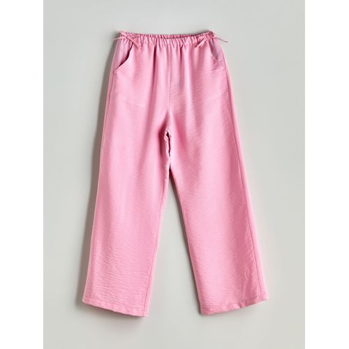 Girl's Trousers With Elasticated Waist And Bow Detail