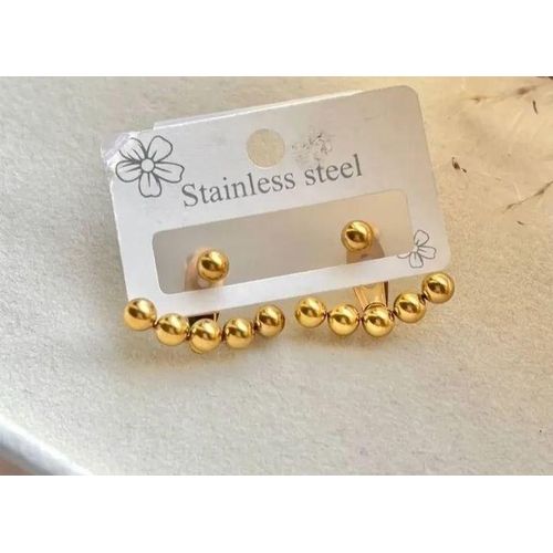 Pure 316 Stainless Steel Stunning Hommosa Spherical Ball Earrings (Tarnish-Free & Waterproof Classic Studs)