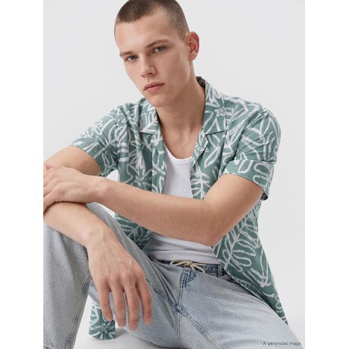 Standard Fit Patterned Men's Shirt