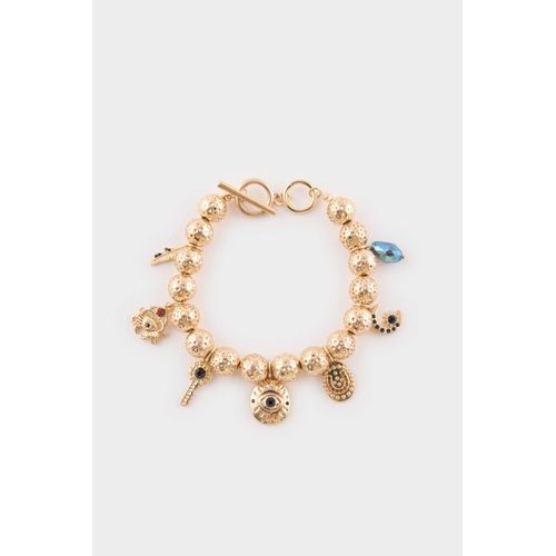Woman Golden Charms Bracelet