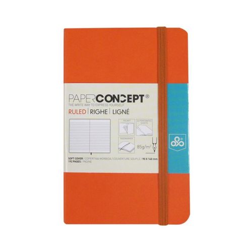 PAPER CONCEPT Executive Notebook Soft cover - Assorted Colors - 14 x 9 - Orange