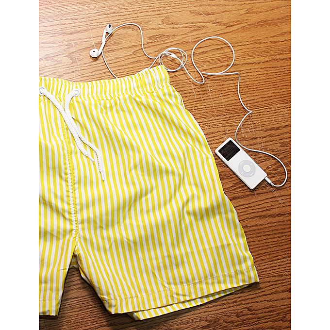 Buy Minimum  Striped Swimtsuit - Yellow in Egypt