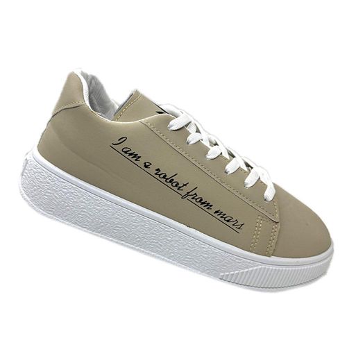 BKMM Casual Chunky Platform Robot Sneaker - Beige