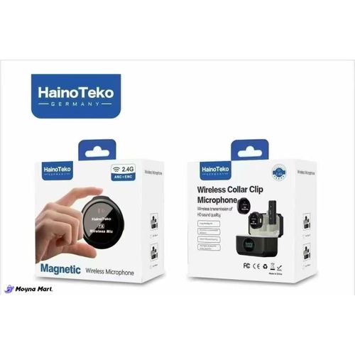 Compatible with Haino Teko Mini Magnatic Wireless Microphone Special Feature Clip, Battery Indicator Light, Mute Function, Noise Reduction.