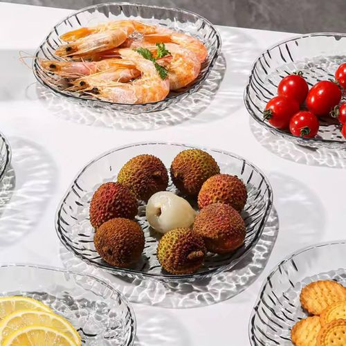 Acrylic 6-piece dinnerware set multi-purpose holder. A set for serving meals, snacks, and desserts. Very convenient, suitable for home use, microwave or dishwasher safe. serving dish set with a stand, perfect and very convenient for your home.