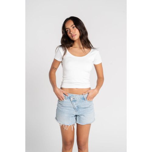 Backless Wide Neck - White