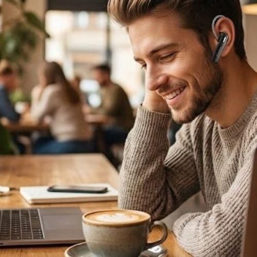 Wireless Bluetooth Headset with Built-in Microphone for Calls and Music