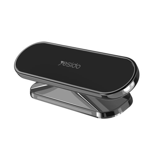 C82 Magnetic Car Phone Holder Stand 360 Degrees Rotating Zinc Alloy Cellphone Bracket - Dark Grey