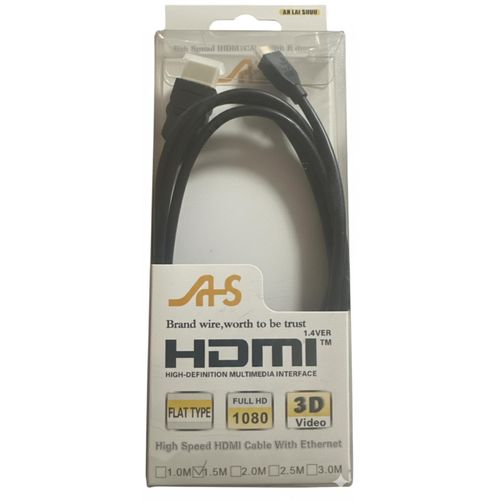 High Speed HDMI to Micro HDMI Cable, 1.4 Version, Full HD 1080p, 3D Video Support, Flat Type with Ethernet 1.5M