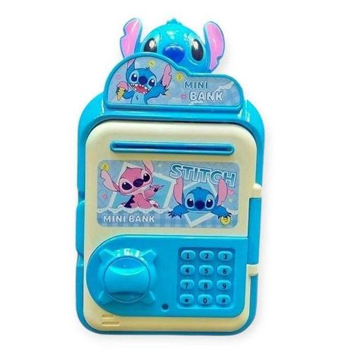 stitch Kids Electronic Piggy Bank Password Money Safe with Sound Light Pink Battery Operated Age 3